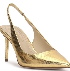Jessica Simpson Souli Slingback Pumps, Size 7.5, Gold